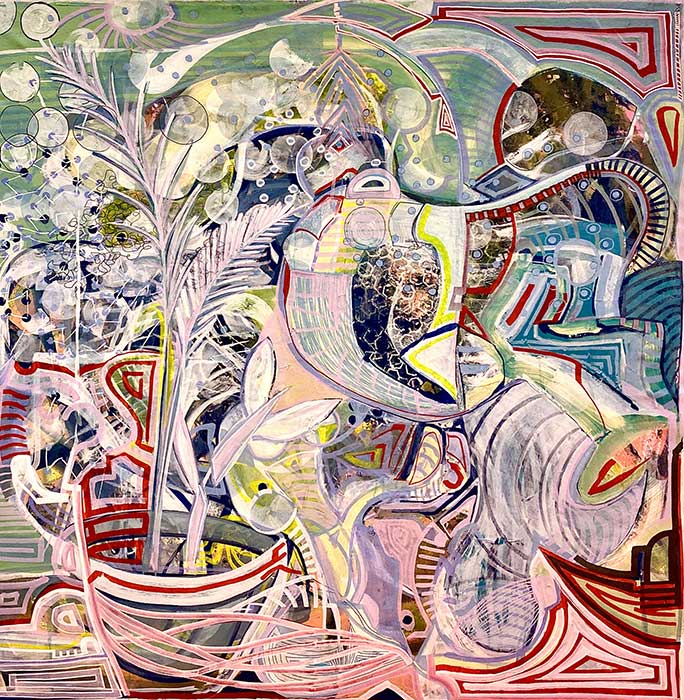 180 x 180 cm. Acrylic on canvas