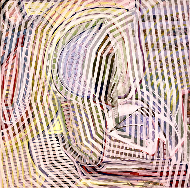 180 x 180 cm. Acrylic on canvas