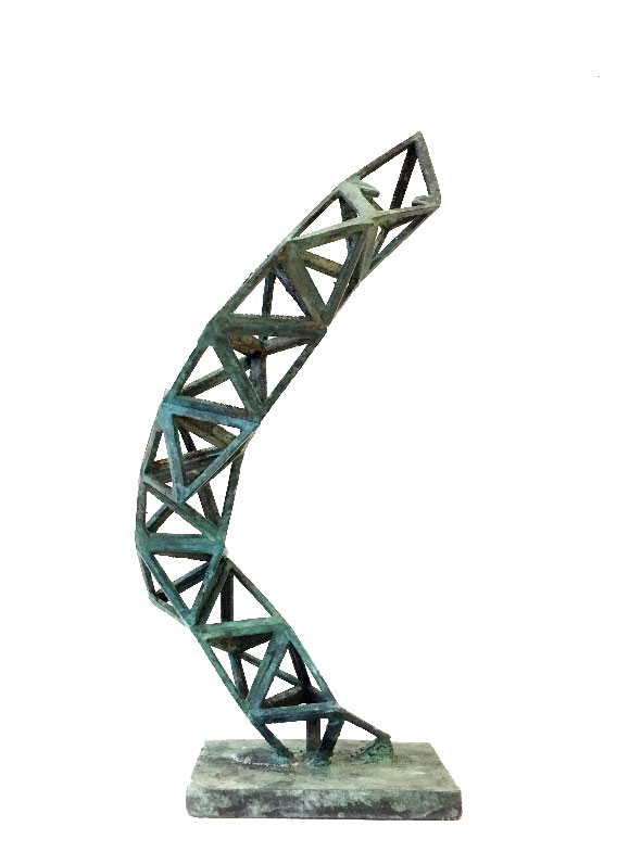 Bronze. 12 cm h x 5 cm w x 5 cm d