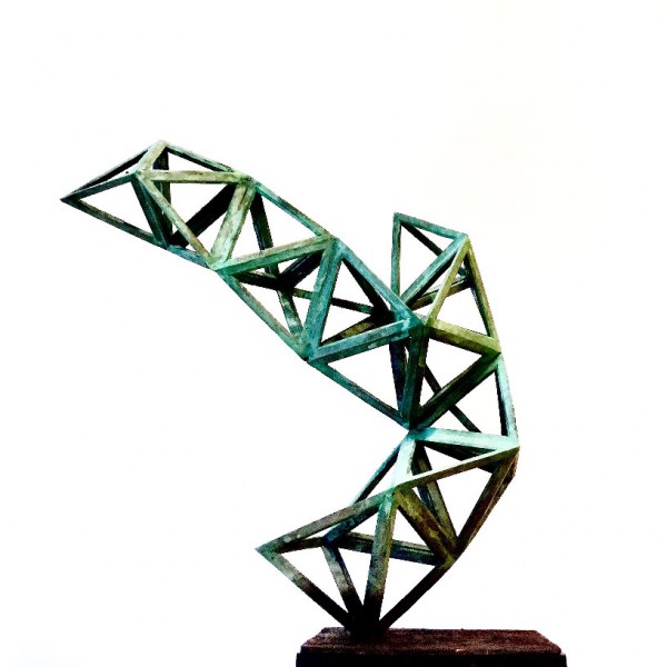 Bronze. 75 cm h x 50 cm w x 25 cm d